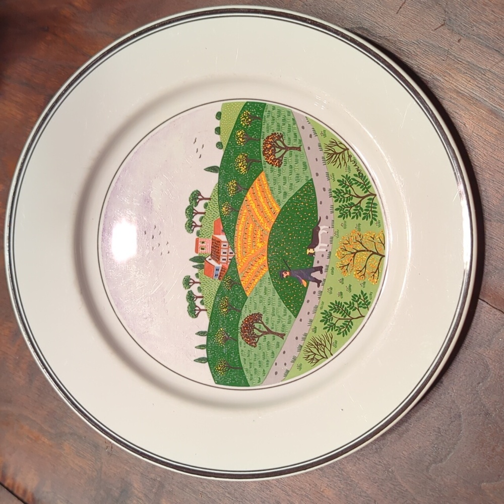 Villeroy & Boch Design Naif Salad Plate - Hunter and Dog (or Huntsman), 8.25"